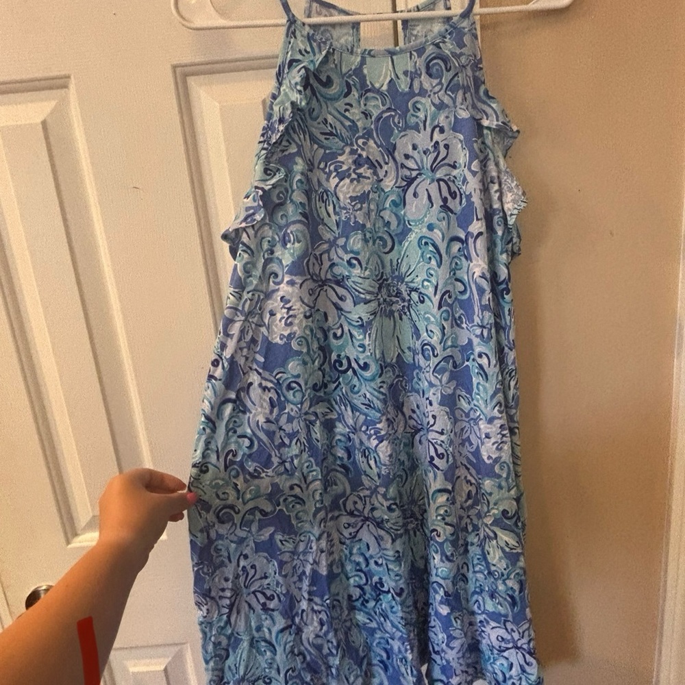 Lilly Pulitzer Blue and White Maxi Dress
